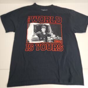 Scarface Movie 'The World Is Yours' Black Short Sleeve T-Shirt Men's Size L